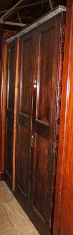 Large 3-door pine cupboard (a/f)